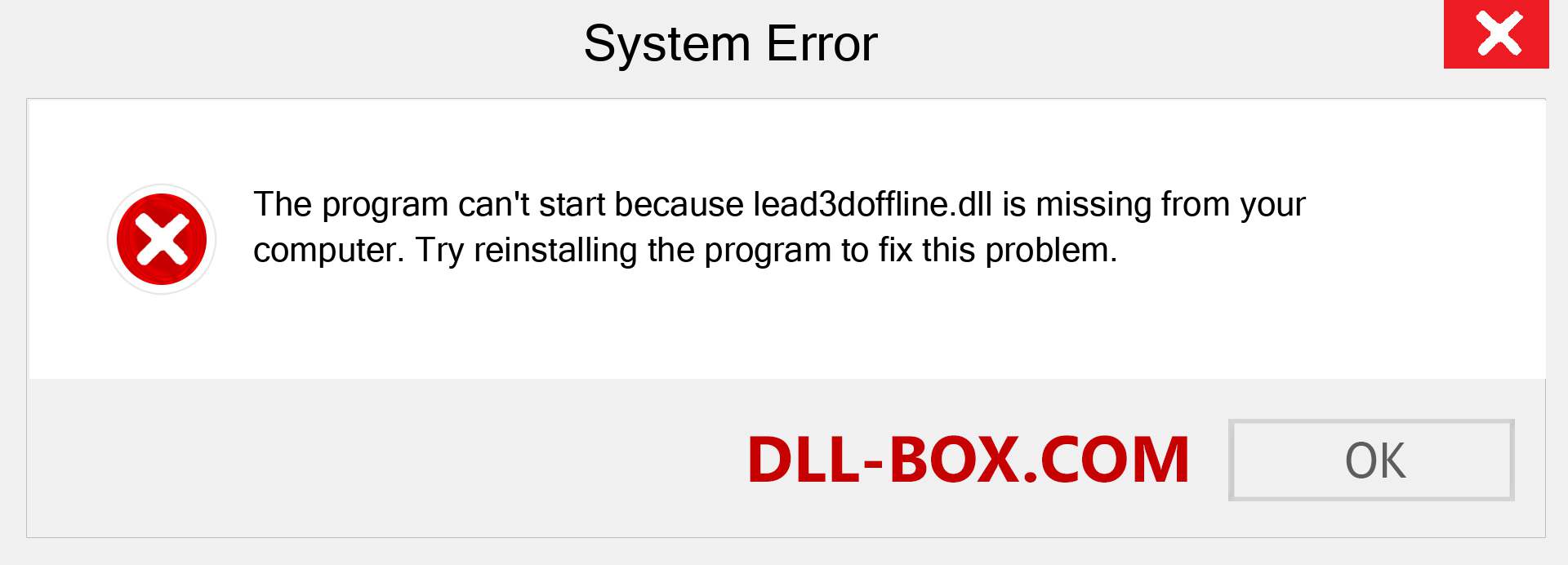  lead3doffline.dll file is missing?. Download for Windows 7, 8, 10 - Fix  lead3doffline dll Missing Error on Windows, photos, images